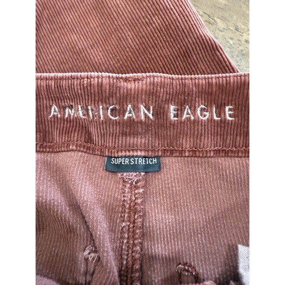 High Rise Rust Corduroy Flare Pants Stretch Fit 70s Retro Size 8 American Eagle - Picture 4 of 8
